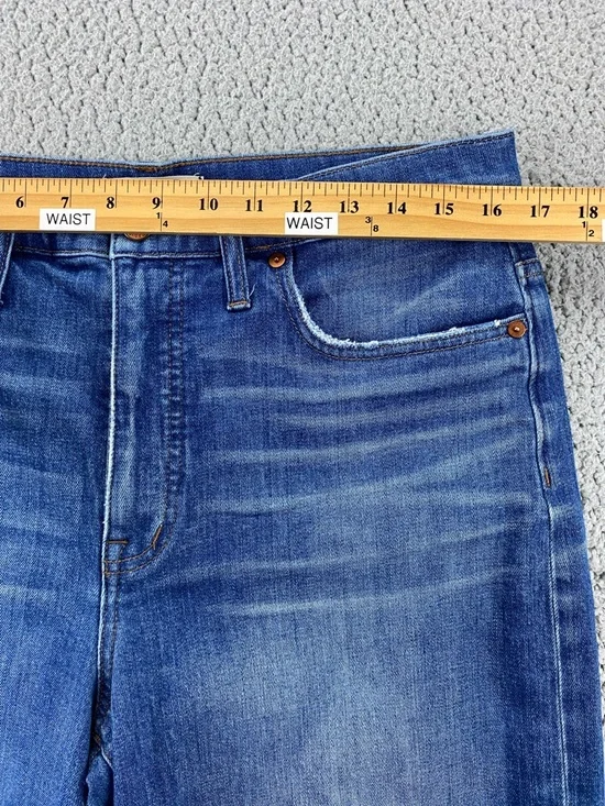 Madewell Wide-Leg Crop High Rise Comfort Stretch Jeans Denim | Size: 31 - Picture 8 of 16